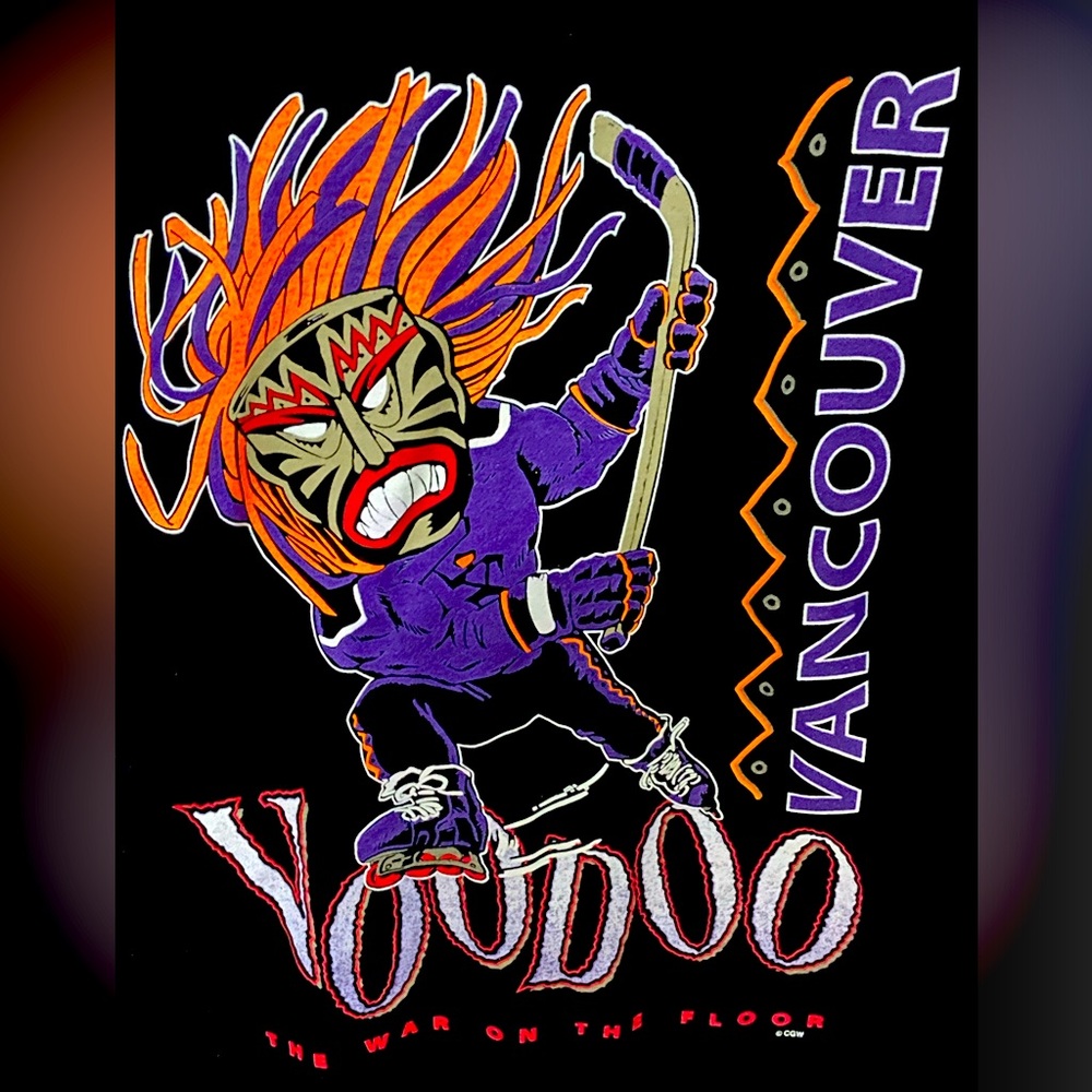 NWT RARE Vintage Vancouver Voodoo Pro Rollerblade League Graphic T-Shirt